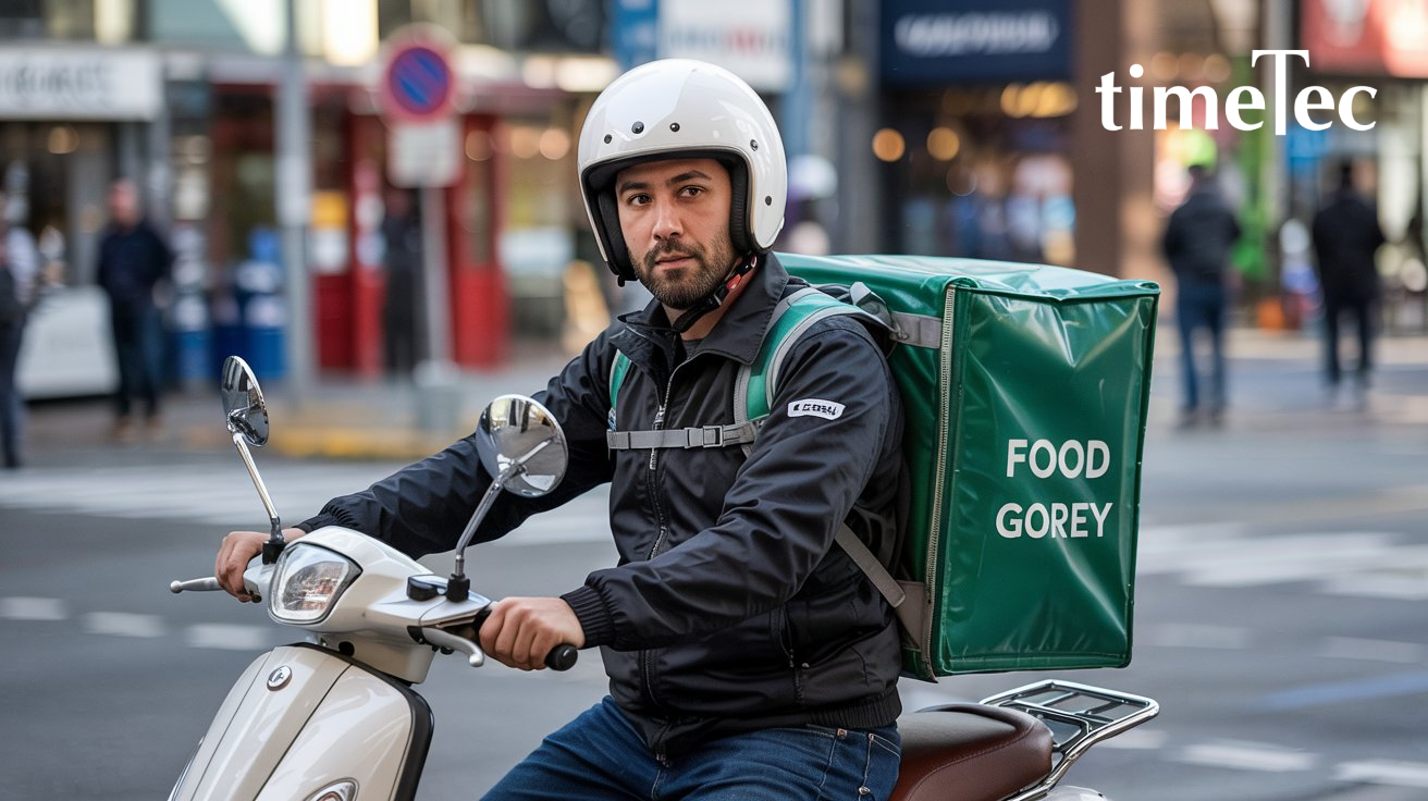 Gig delivery rider on a scooter – gig and contract worker payroll