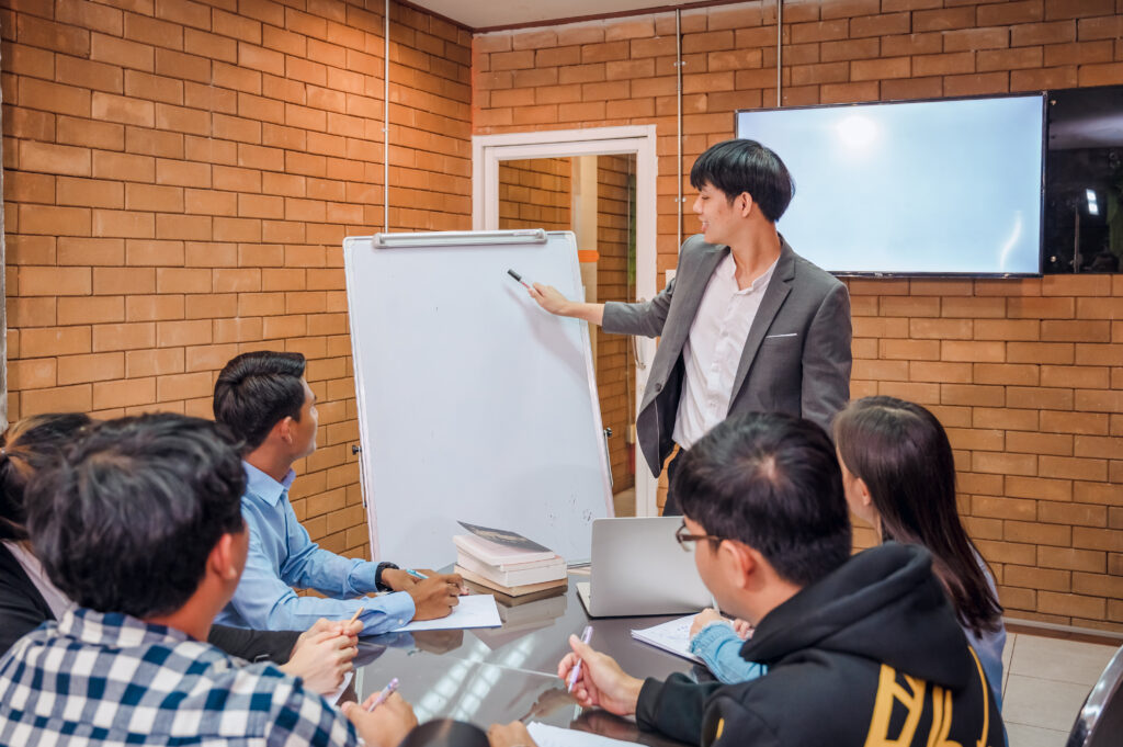 Employees attending a cybersecurity awareness training session