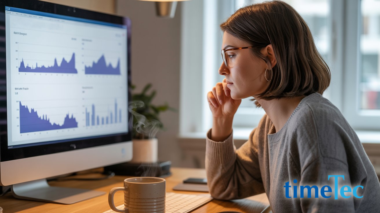 HR analytics in action as employee analyzes data on screen