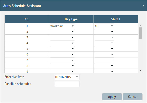 2 Team Fixed 12 Hour Shift Schedule