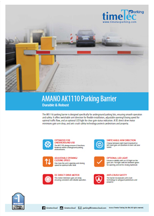 AMANO AK1110 Parking Barrier