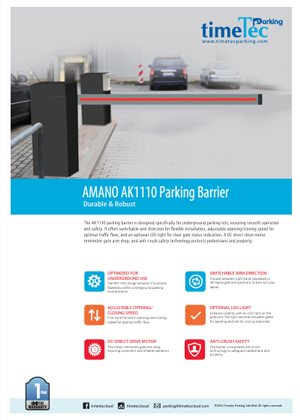 AMANO AK1110 Parking Barrier